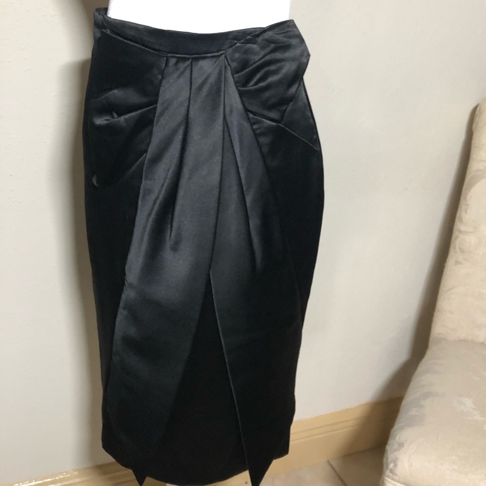 Vintage Black Bow Pencil Skirt
